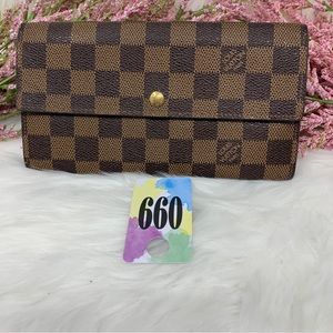 Louis Vuitton Brown Checkered Wallet